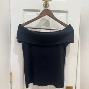 J. Crew Black Off The Shoulder Cotton Top Size M